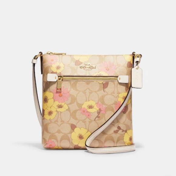 Coach Mini Rowan File Bag Floral Cluster Print NWT - Picture 6 of 9